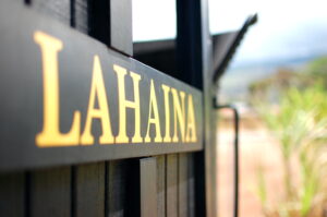 サトウキビ列車に書かれた「LAHAINA」