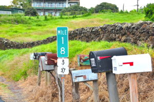 道路脇のマイル・マーカー